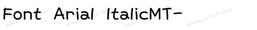 Font Arial ltalicMT字体转换